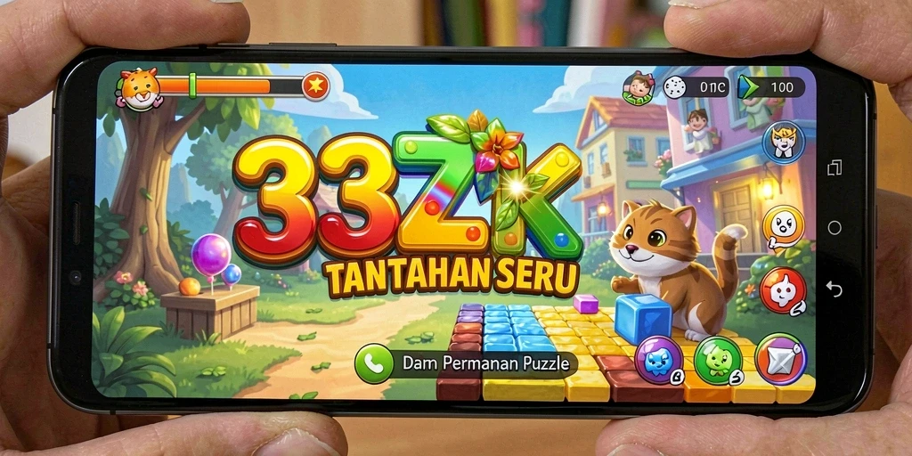 Screenshot 33ZK menampilkan gameplay puzzle yang menantang.