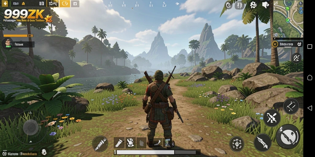 Tampilan gameplay 999ZK yang menakjubkan di dunia Open World.