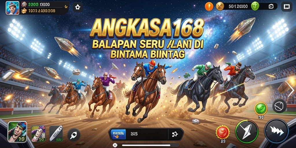 Screenshot gameplay mengagumkan dari ANGKASA168 menunjukkan aksi balapan luar angkasa.