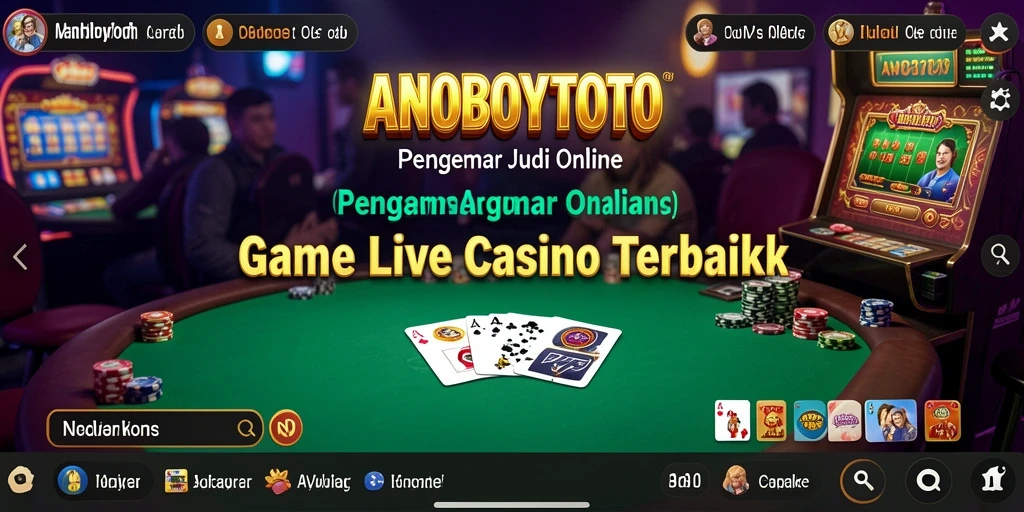 Tampilan gameplay Live Casino ANOBOYTOTO yang menarik dan interaktif.