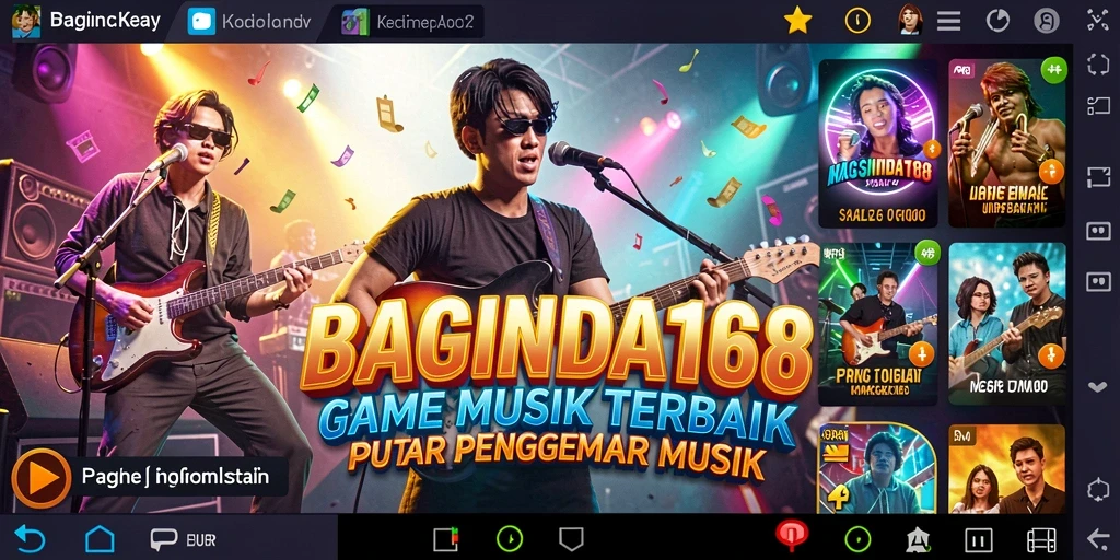 Tampilan menarik dari gameplay BAGINDA168 yang penuh musik.