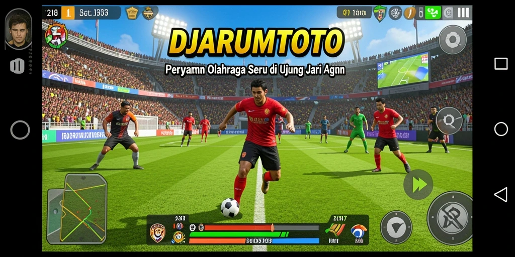 Gameplay DJARUMTOTO dengan aksi olahraga yang mendebarkan.
