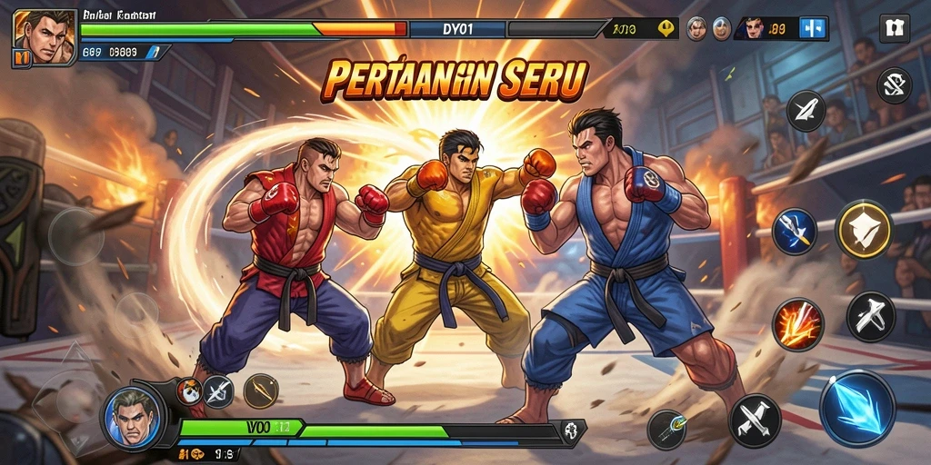 Gameplay seru DY01 dengan aksi pertarungan yang mendebarkan.