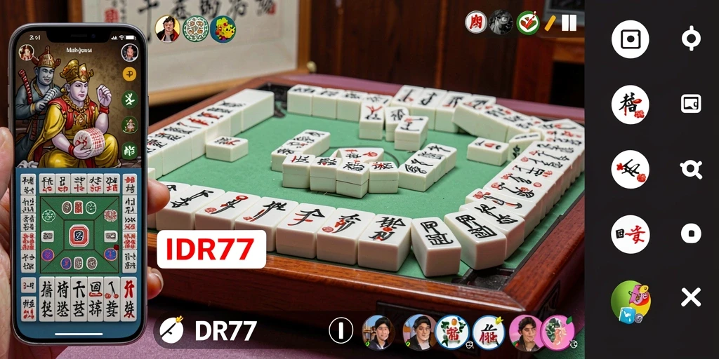 Tampilan gameplay menarik dari IDR77 menciptakan pengalaman Mahjong yang seru.