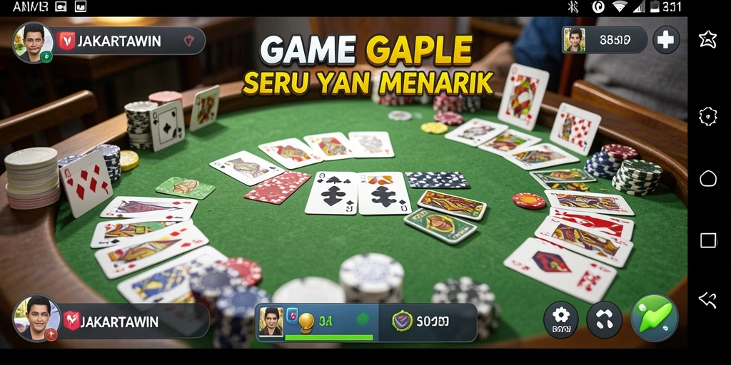 Tampilan gameplay seru dalam game Gaple JAKARTAWIN.