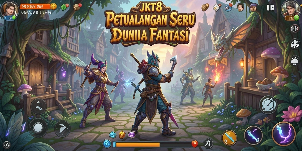 Tampilan gameplay JKT8 yang menakjubkan dan mendebarkan.