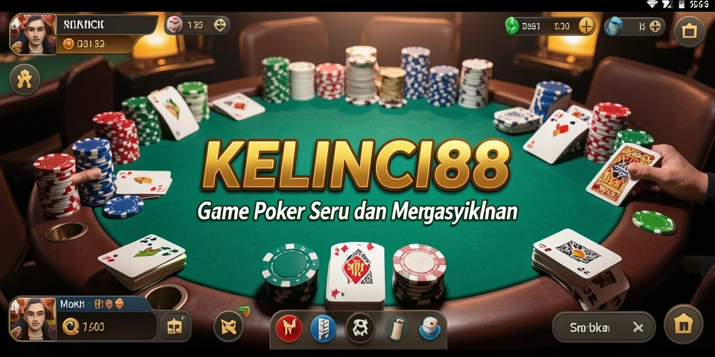 Gameplay KELINCI88 menunjukkan momen seru saat bermain poker.
