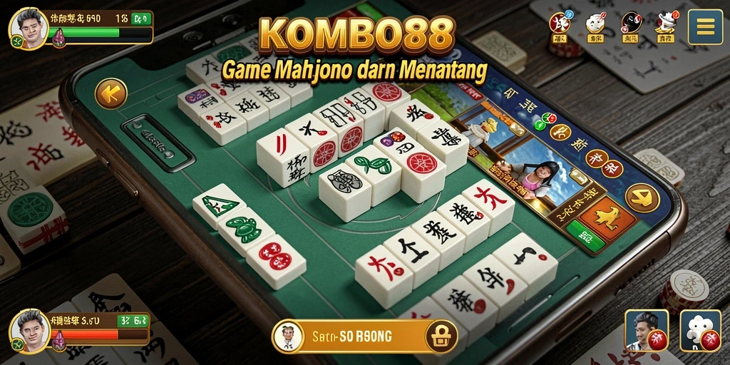 Tampilan menarik dari gameplay Mahjong di KOMBO88.