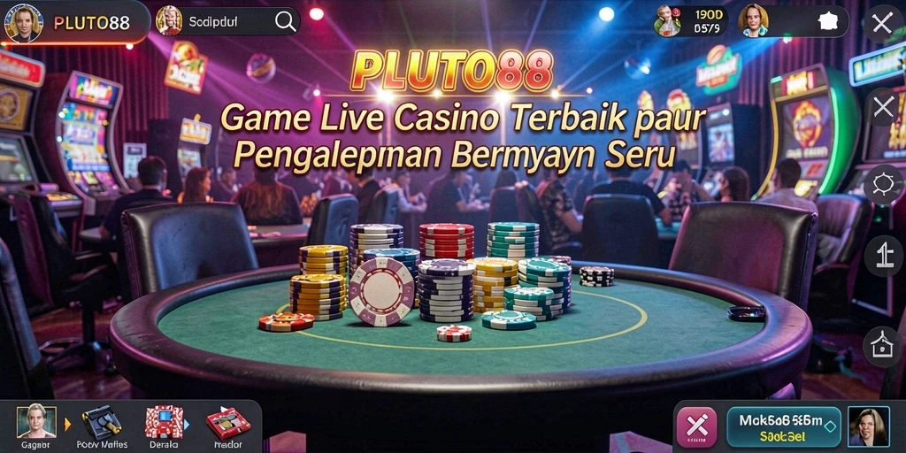 Screenshot gameplay Live Casino yang menarik dan interaktif di PLUTO88.