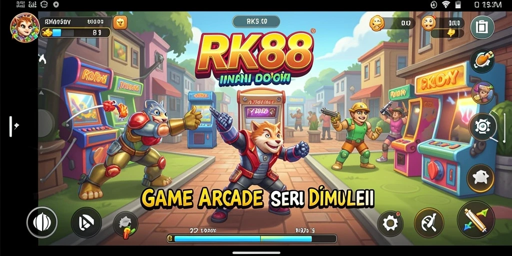 Screenshot gameplay RK88 dengan aksi seru yang menegangkan.
