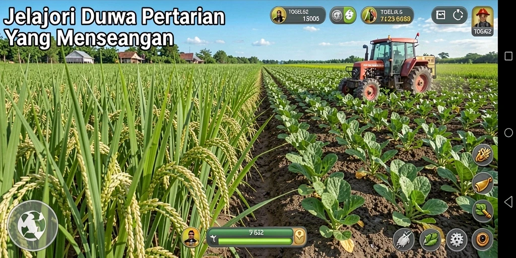 Tampilan gameplay TOGEL62 dengan berbagai aktivitas pertanian yang seru.