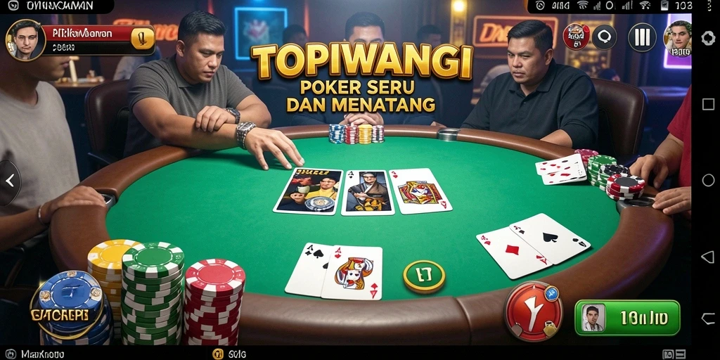 Tampilan screenshot gameplay Poker di TOPIWANGI yang menarik.