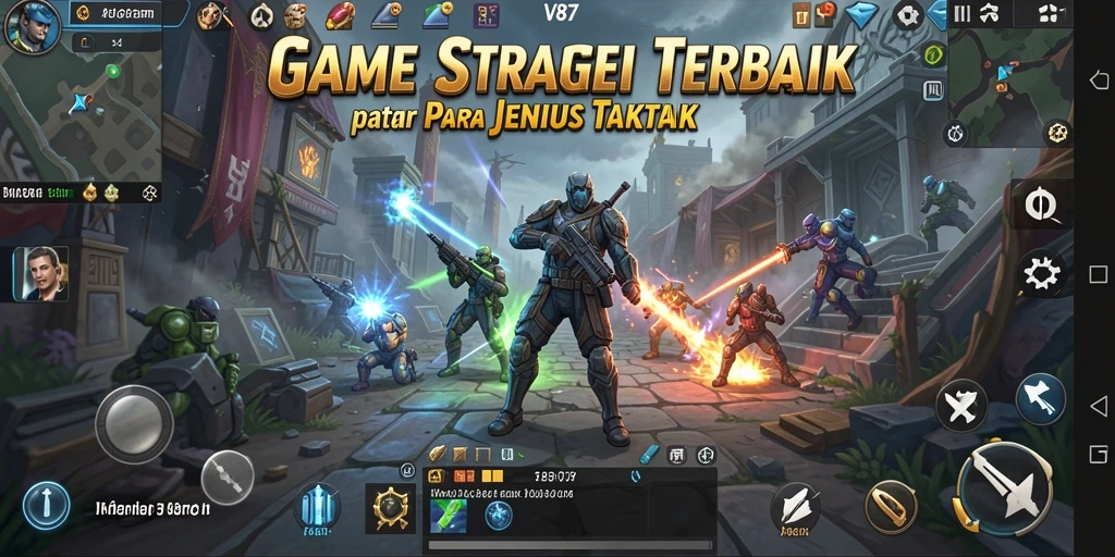 Tampilan gameplay yang mendebarkan dan penuh strategi dari V87.