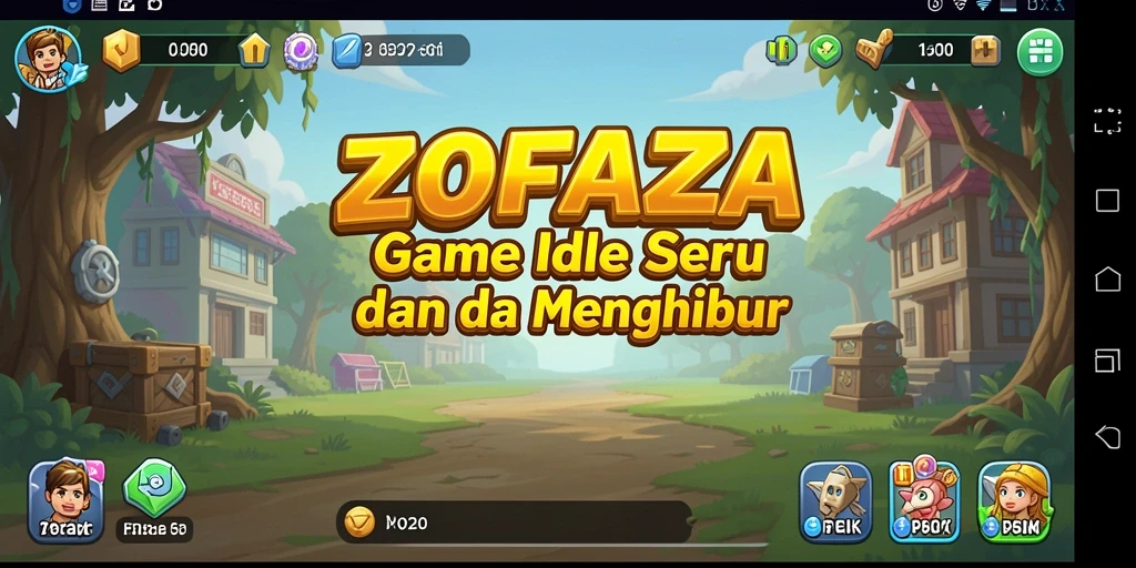 Screenshot gameplay ZOFAZA menampilkan karakter dan item yang menarik.